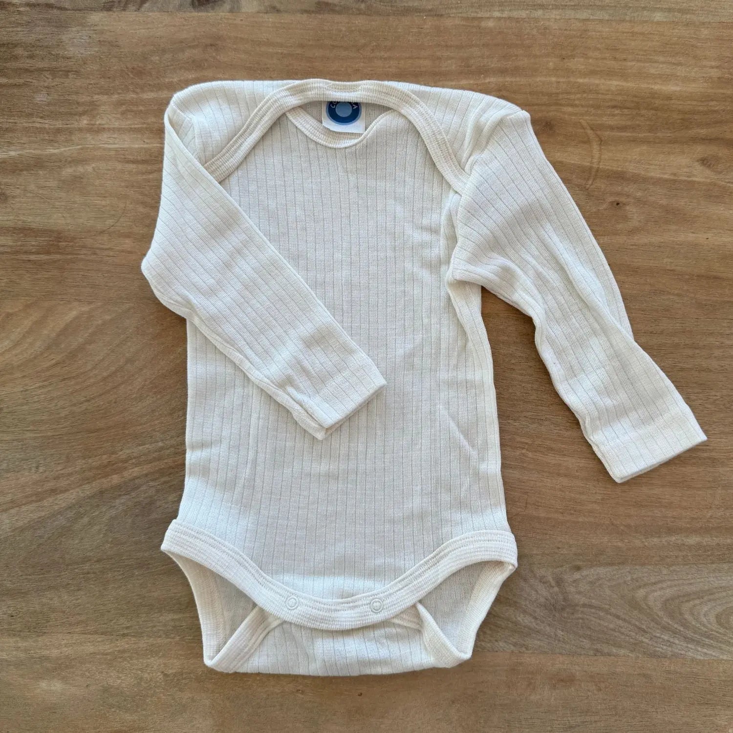 Body à ML en laine, soie et coton bio Cosilana - Naturel