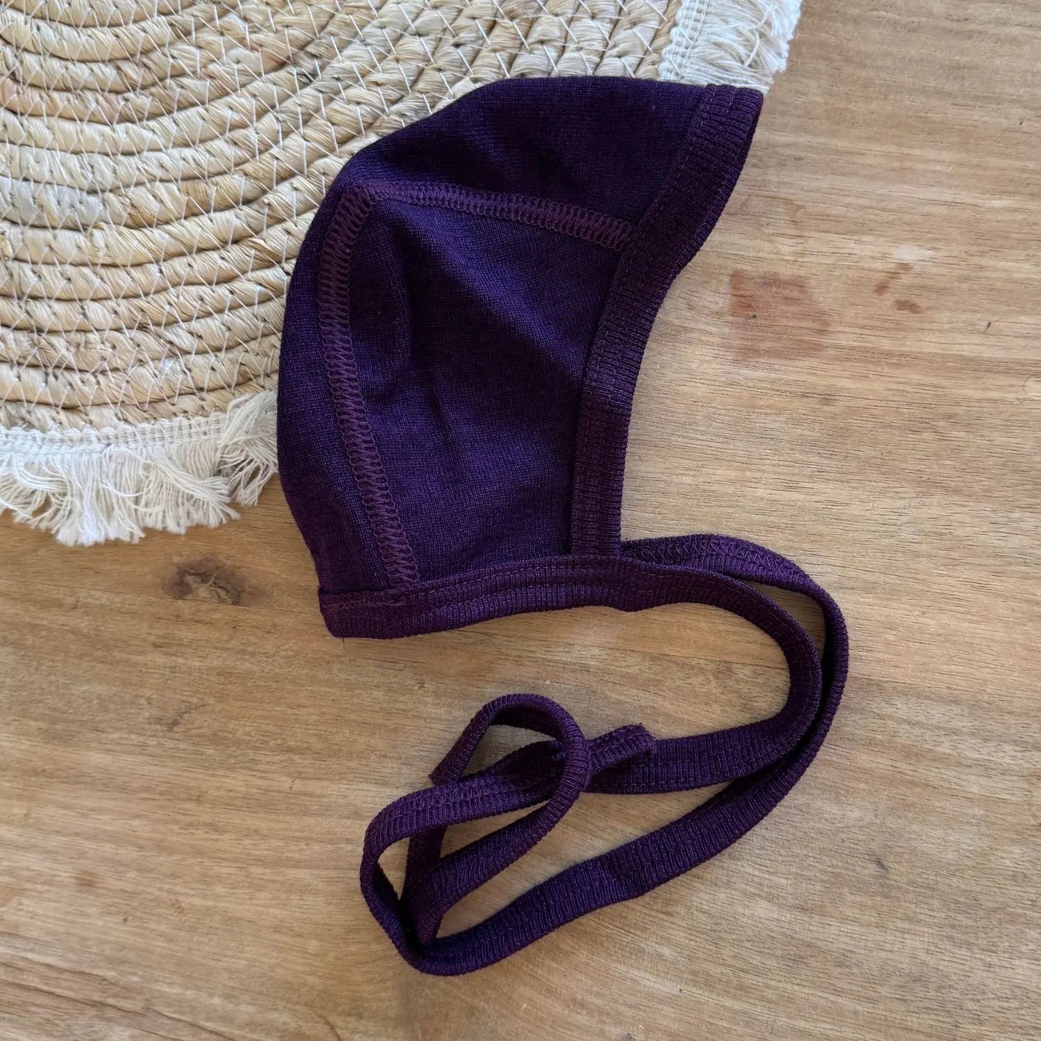 Bonnet en laine et soie Cosilana - Violet