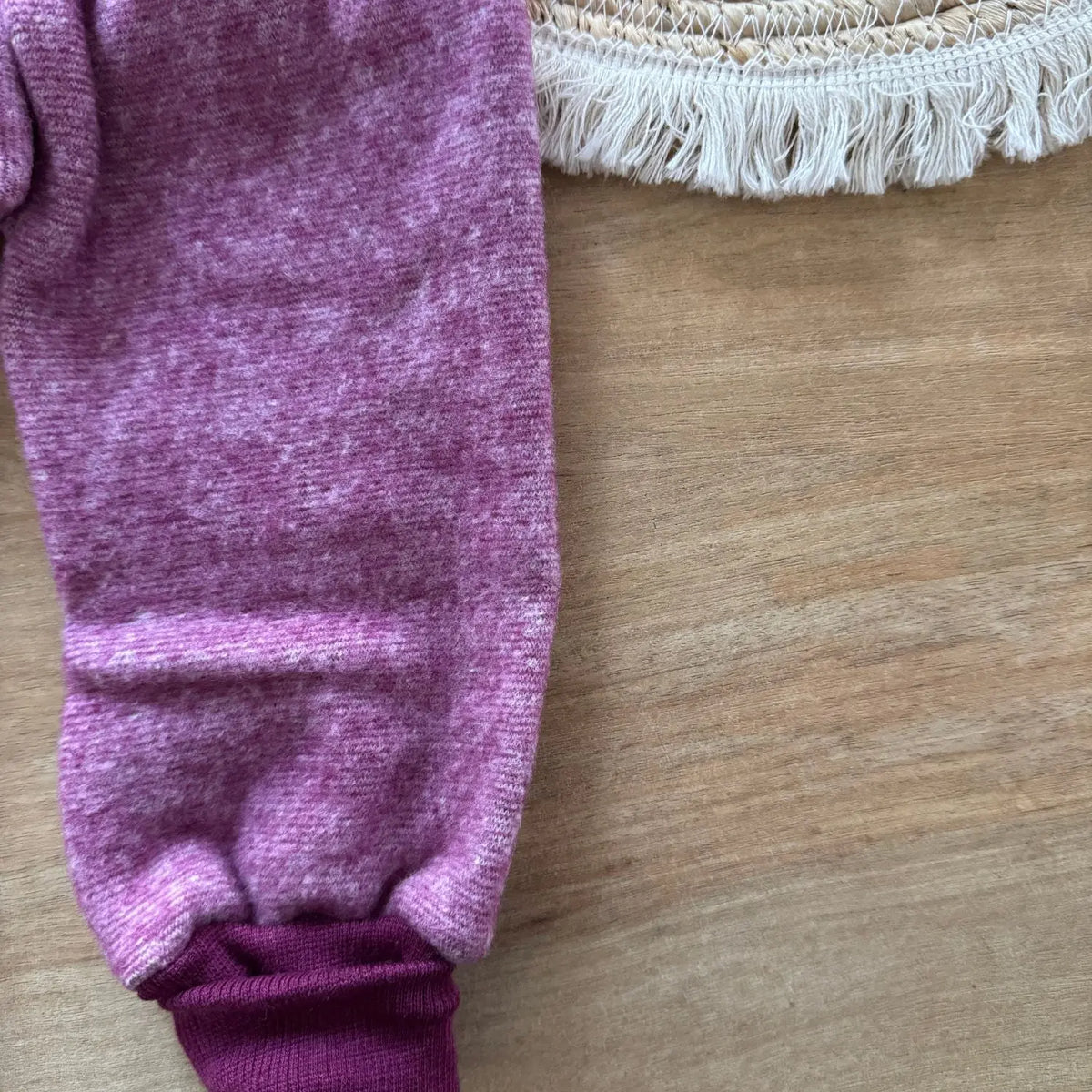 Pantalon en polaire de laine et coton bio Cosilana - Bourgogne
