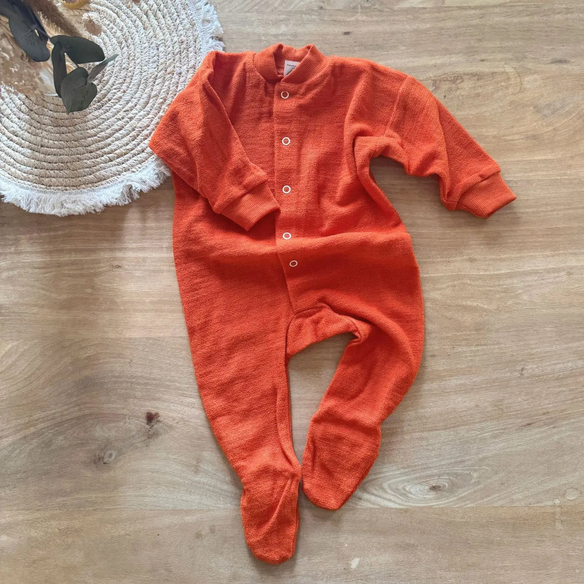 Pyjama en éponge de laine Cosilana - Rouille
