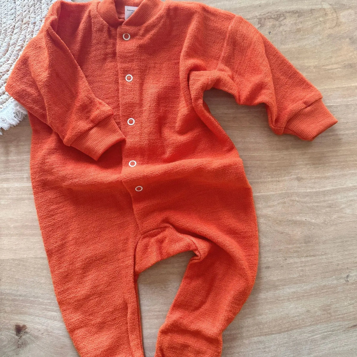 Pyjama en éponge de laine Cosilana - Rouille