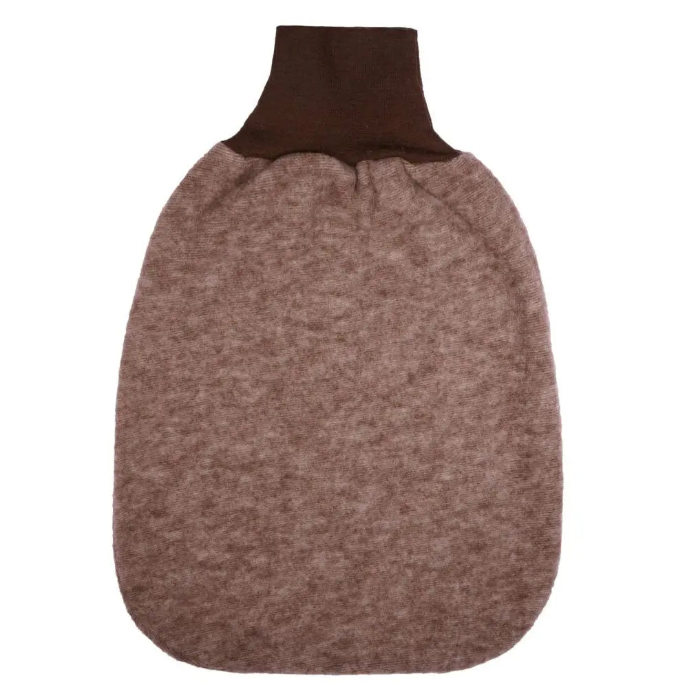 Sac de couchage pour bébé en laine Cosilana - Chocolat