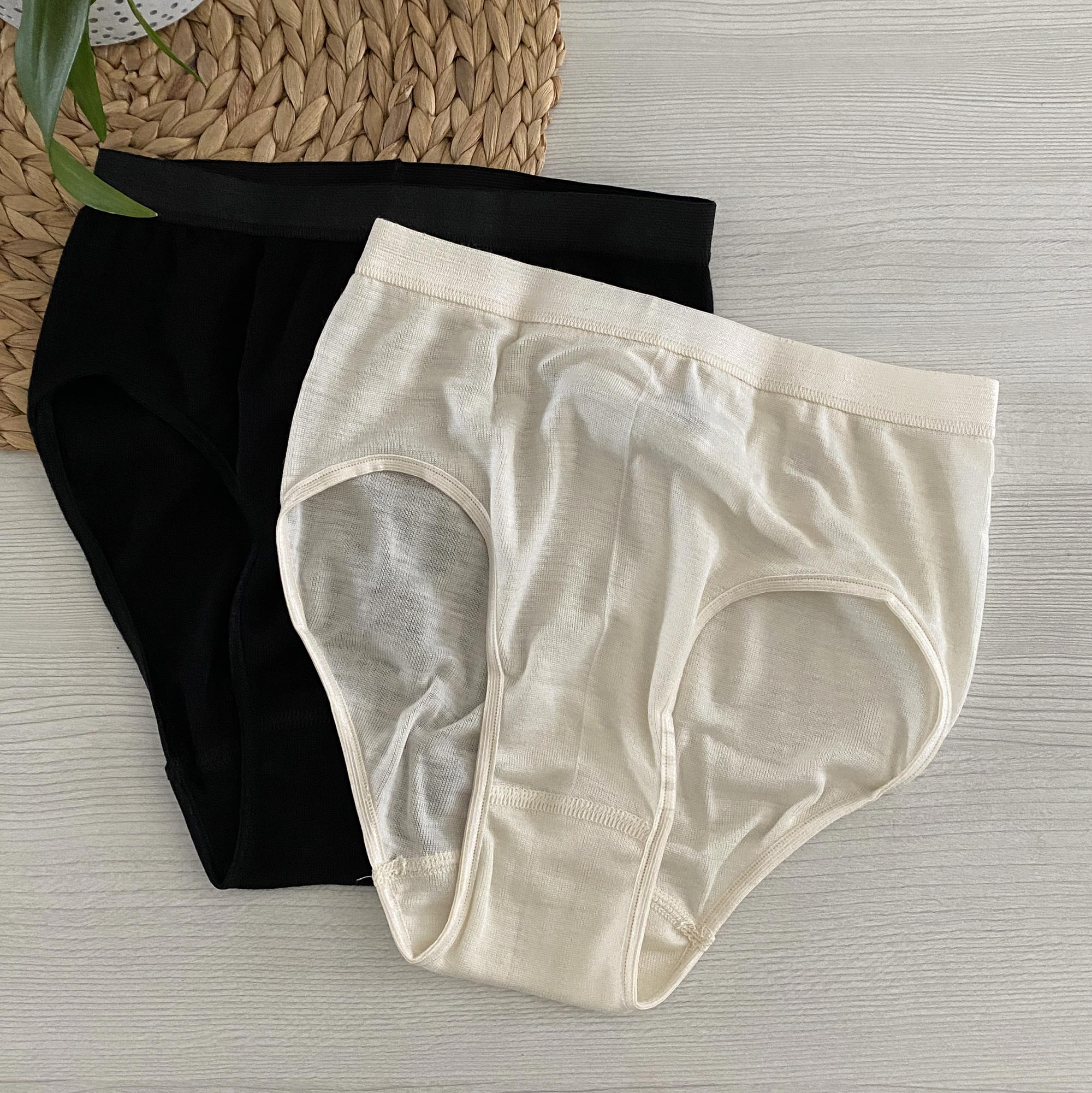 Culotte femme en laine & soie Cosilana – Naturel