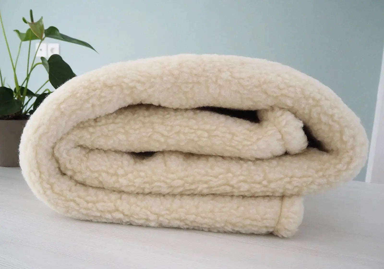 Couverture pure laine vierge naturel Saling - 150x190cm - Lilinappy