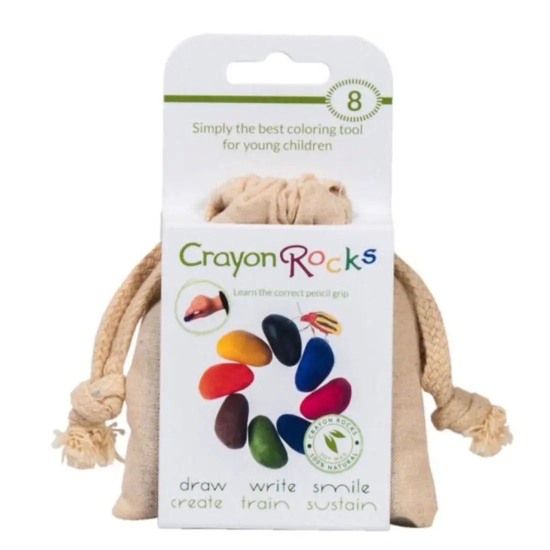 8 crayons cailloux en cire naturelle Crayon Rocks