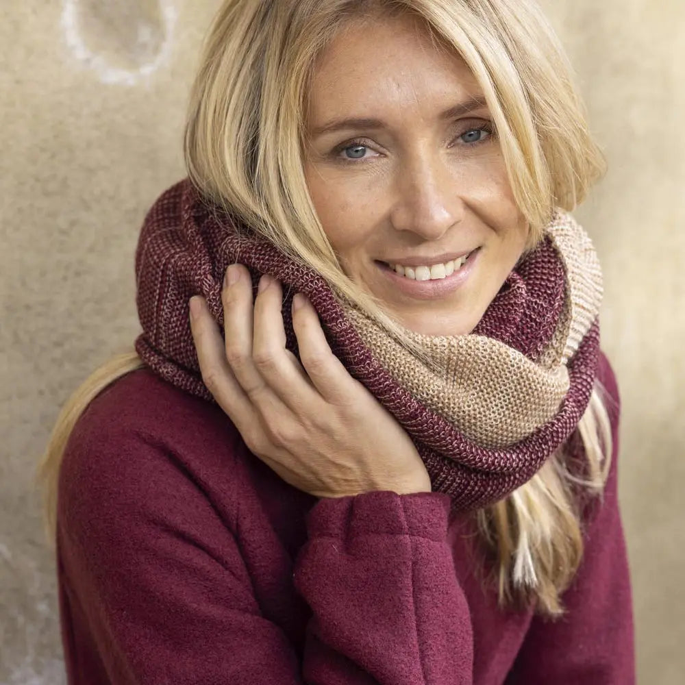 Snood pour ados et adultes Disana - Toffee-natural - Lilinappy