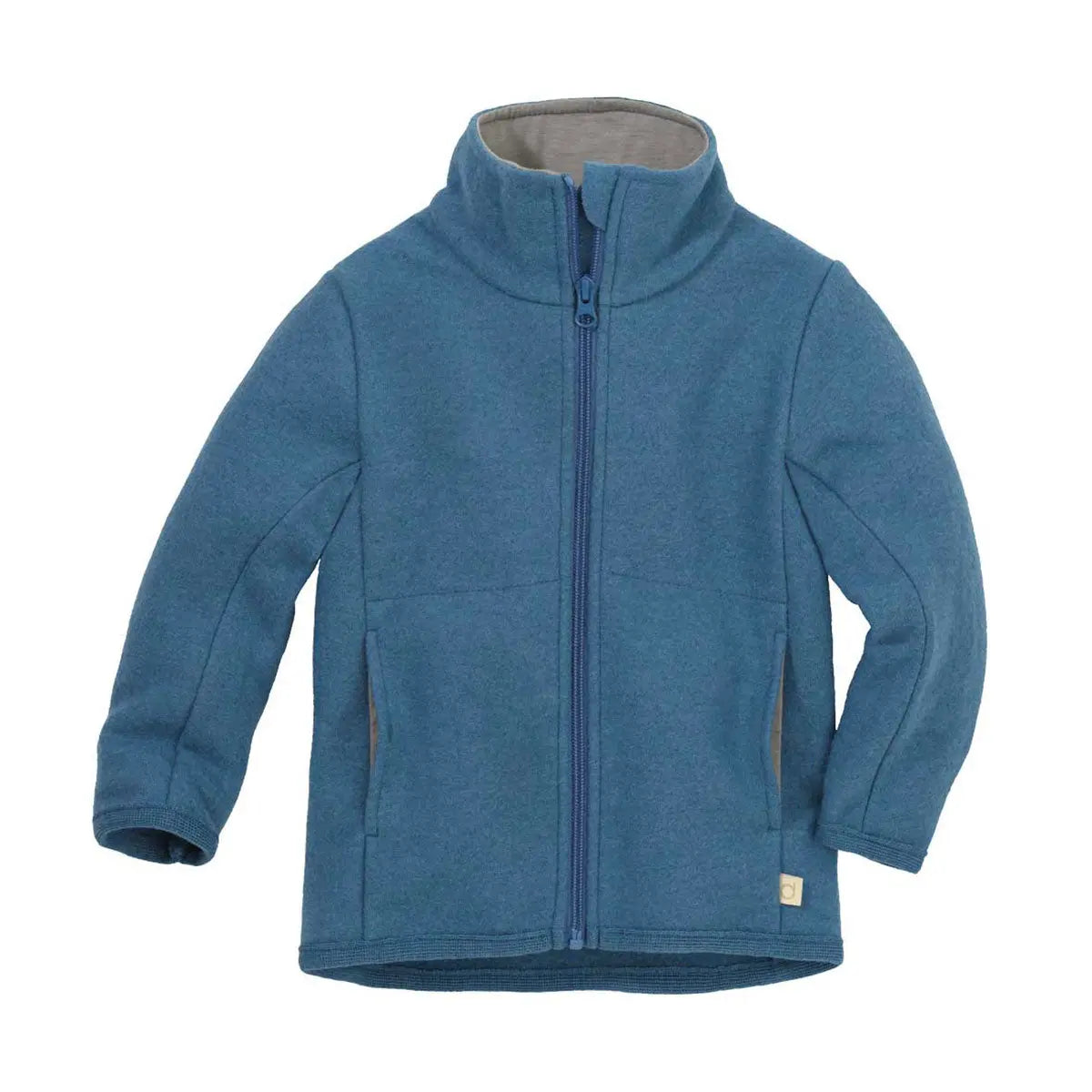 Veste zippée en laine mérinos légère Disana – Dove Blue