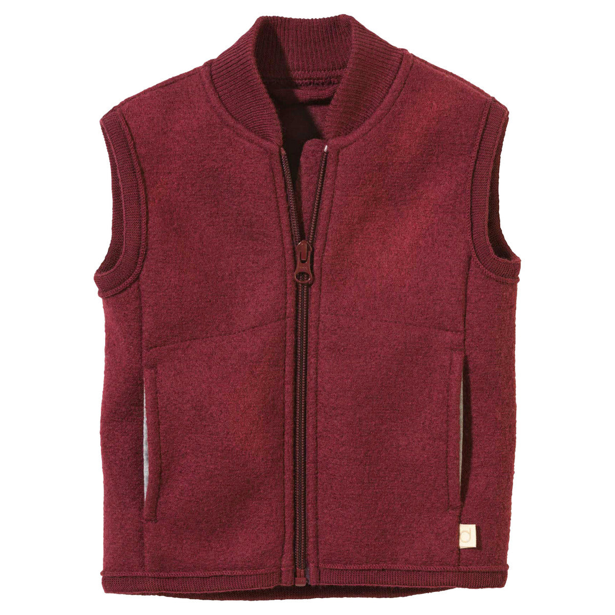 Veste sans manches en laine bouillie bio Disana – Cassis