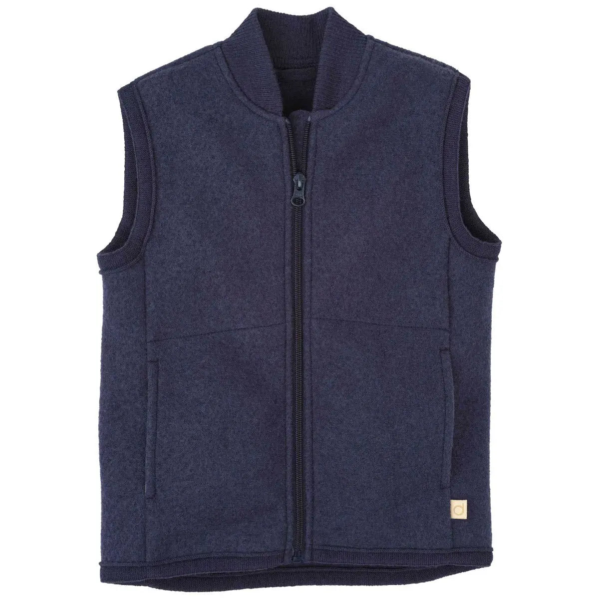Veste sans manches en laine bouillie bio Disana – Indigo