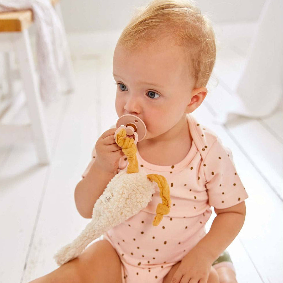 Doudou plat en coton bio Lassig - Oie - Lilinappy