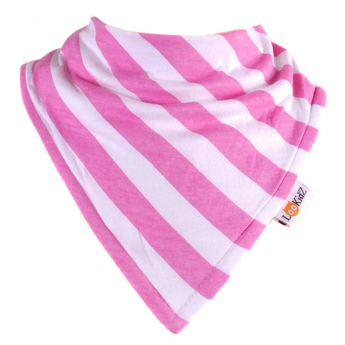 Bavoir bandana Lookidz Rayé blanc/rose