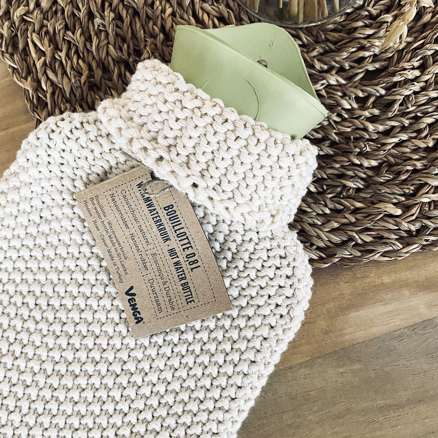 Bouillotte écologique en latex et coton bio 800ml