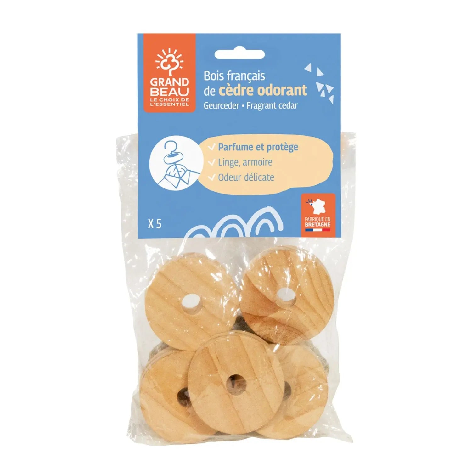 Lot de 6 jetons en bois de cèdre La droguerie Ecologique