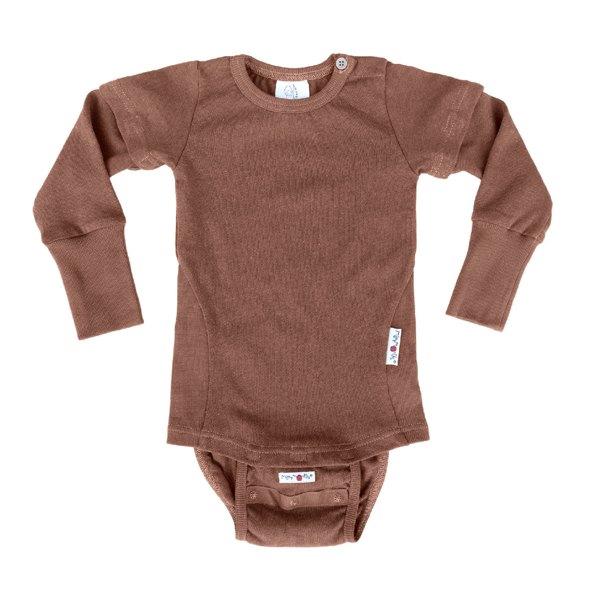 Body 4 en 1 en chanvre et coton bio Manymonths - Choco biscuit