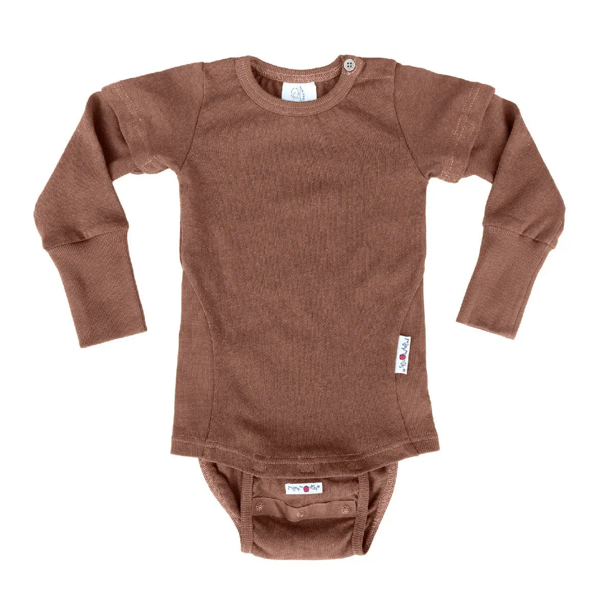 Body 4 en 1 en chanvre et coton bio Manymonths - Choco biscuit