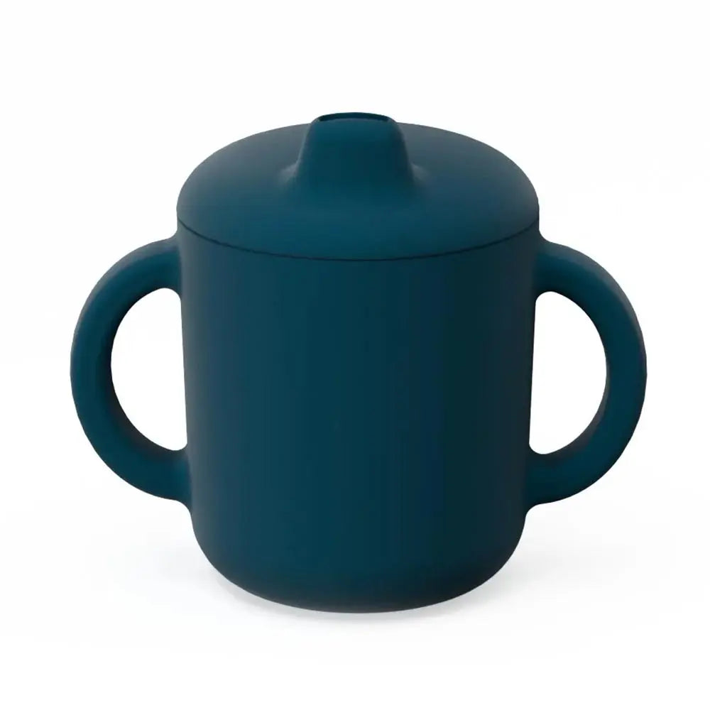 Gobelet d'apprentissage en silicone Ekobo - Blue Abyss - Lilinappy