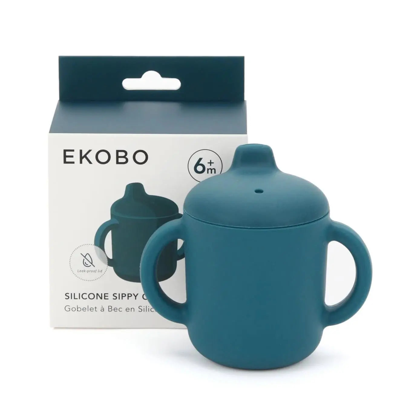 Gobelet d'apprentissage en silicone Ekobo - Blue Abyss - Lilinappy