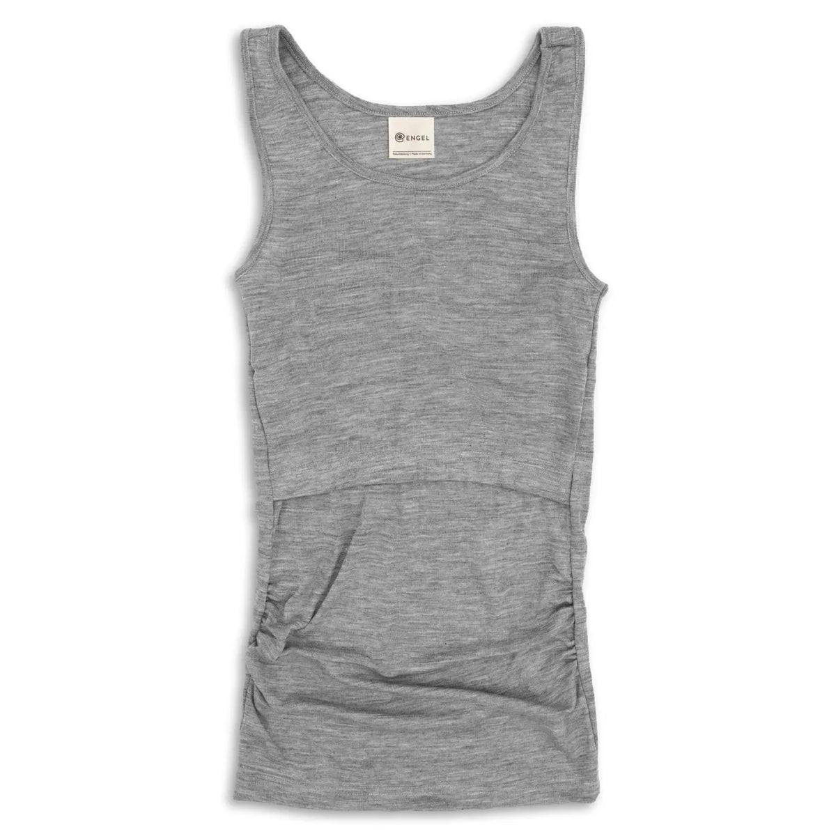 Débardeur d’allaitement laine mérinos et soie Engel Natur – Gris chiné