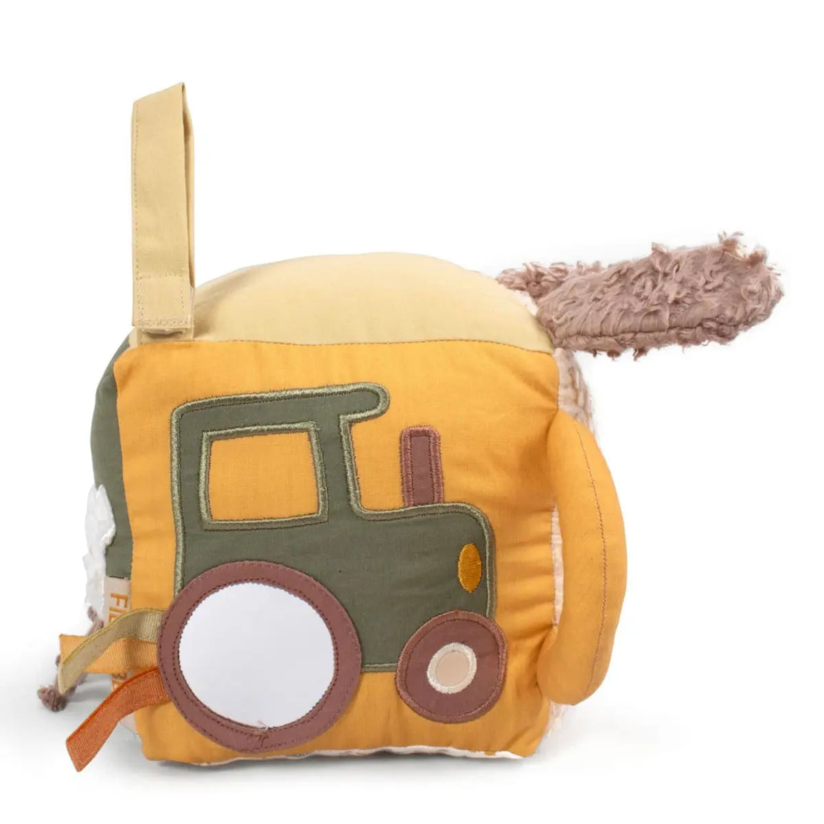 Cube d'activités en coton bio Filibabba - A la ferme - Lilinappy