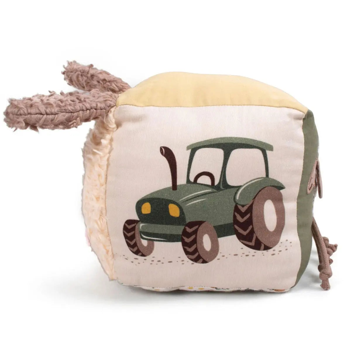 Cube d'activités en coton bio Filibabba - A la ferme - Lilinappy