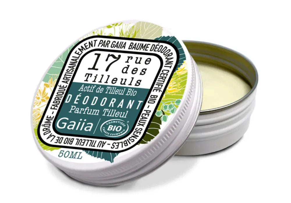Baume déodorant solide naturel parfum Tilleul Gaiia