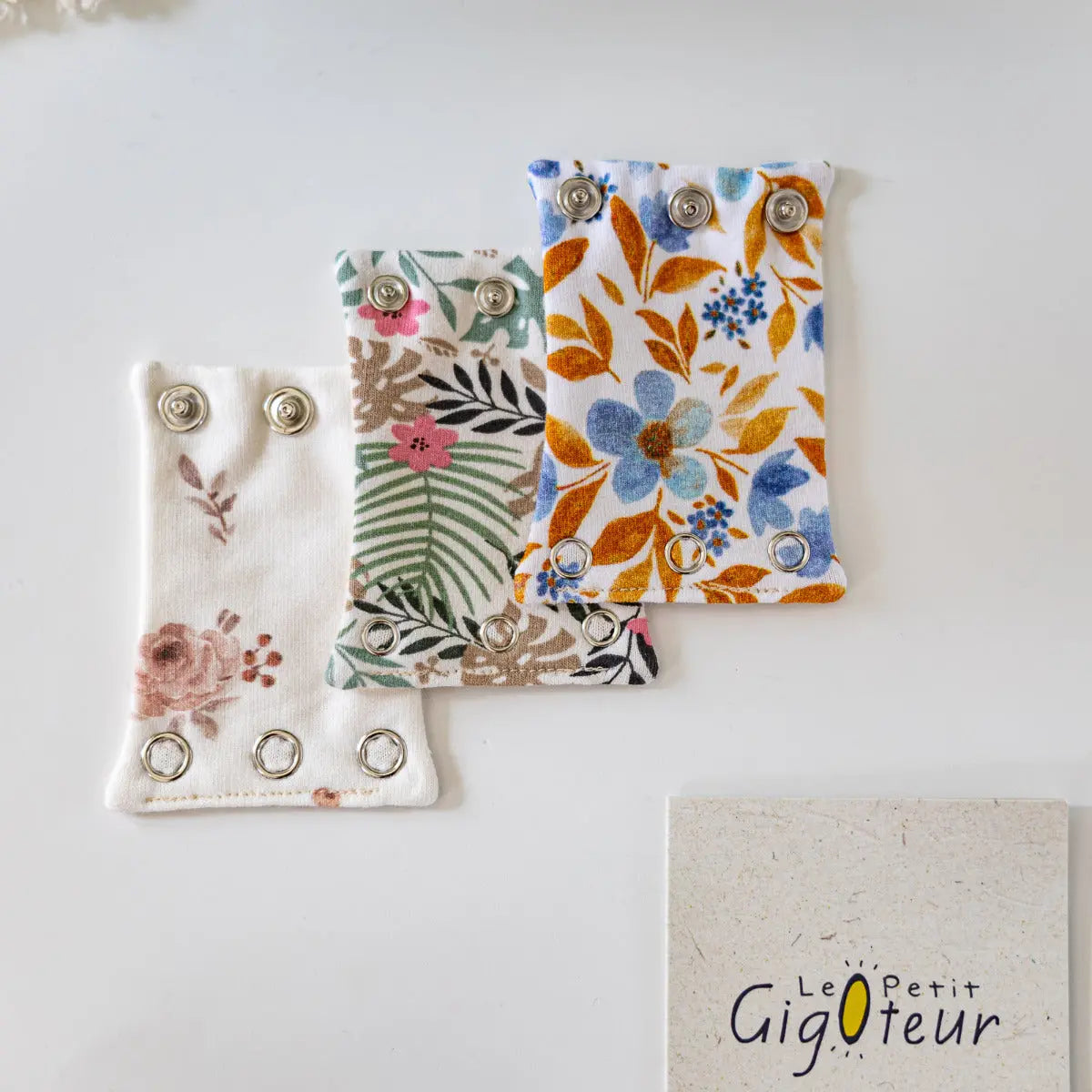 3 rallonges de Body Le Petit Gigoteur - Fleurs