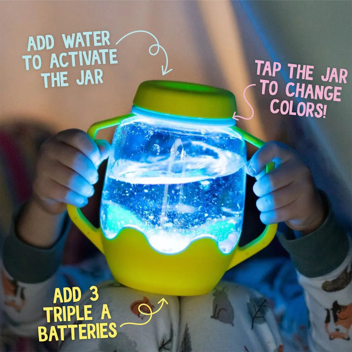 Bocal sensoriel Glo Pals - Jaune