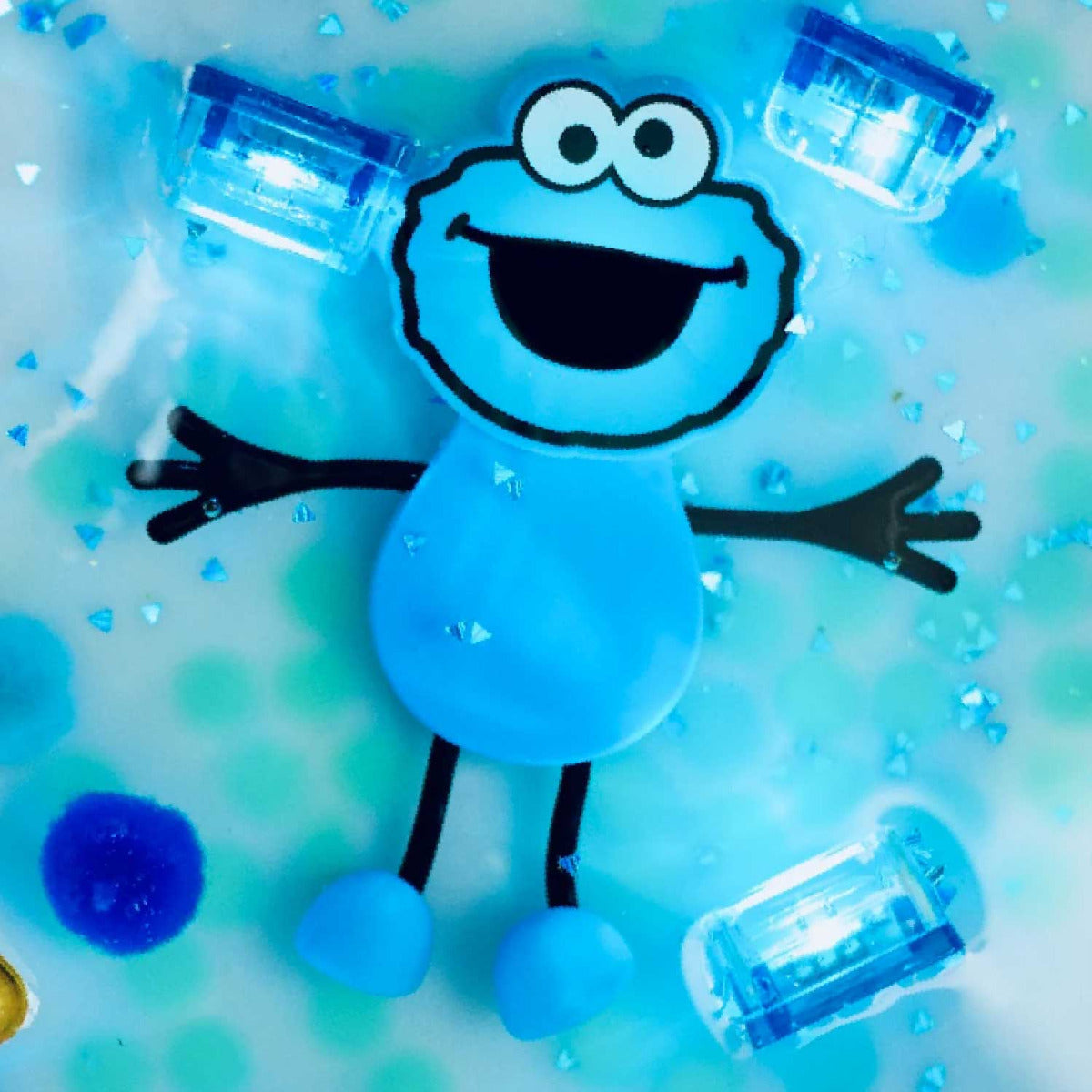 Jouets sensoriels lumineux pour le bain Glo Pals - Cookie monster