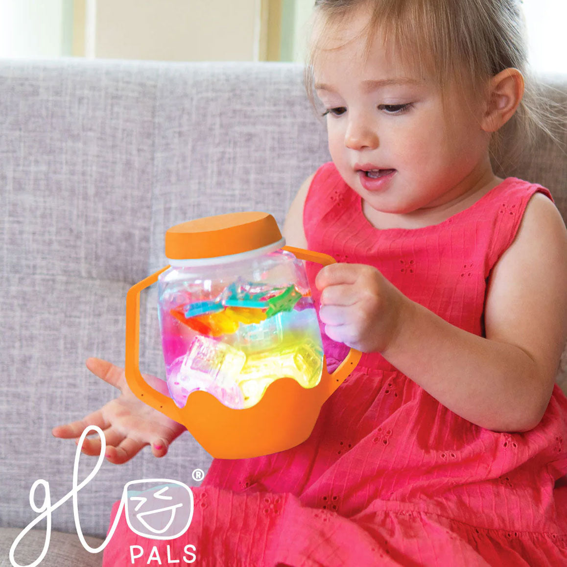 Bocal sensoriel Glo Pals - Orange