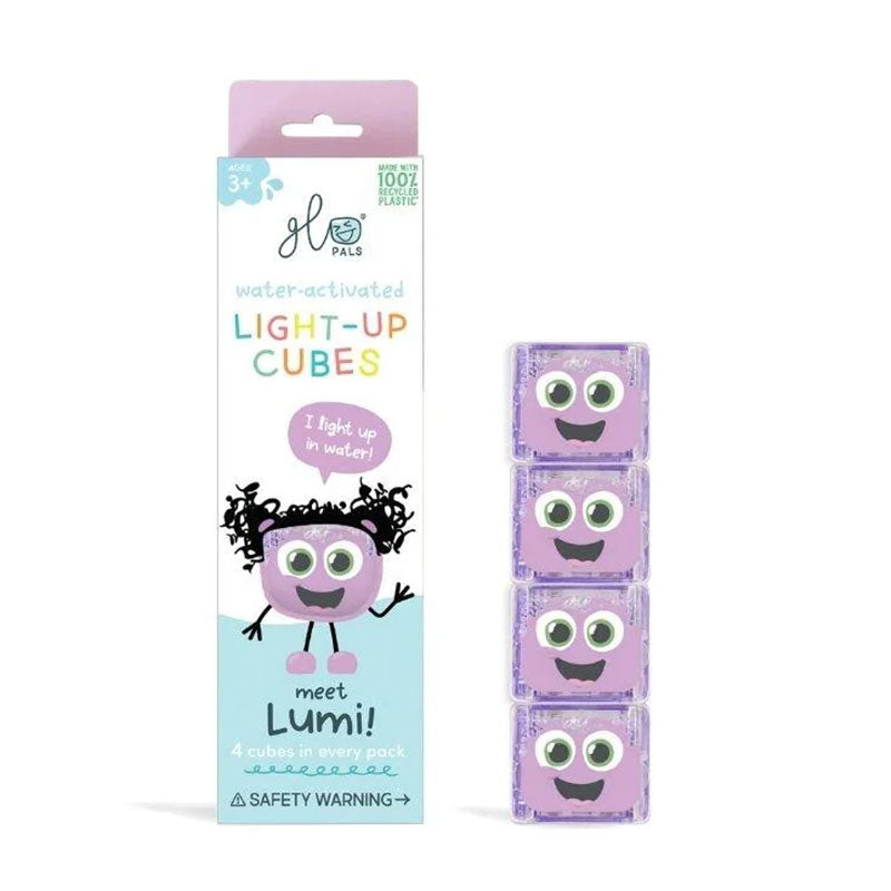 Lot de 4 cubes sensoriels lumineux pour le bain Glo Pals Lila