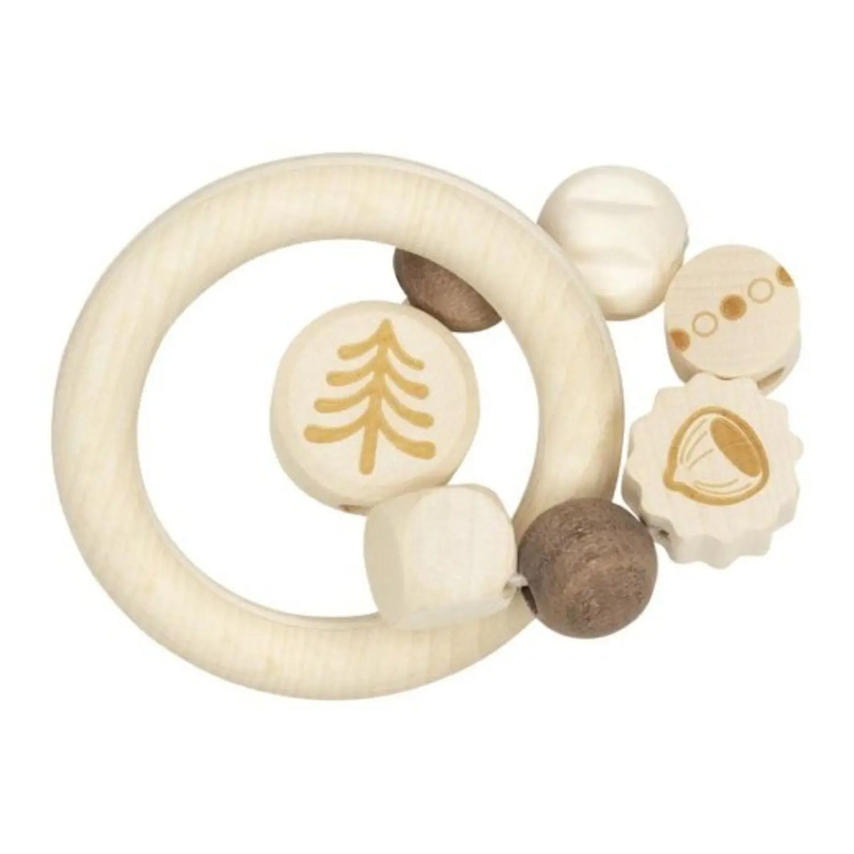 Hochet bébé en bois naturel Forêt Goki – Écureuil