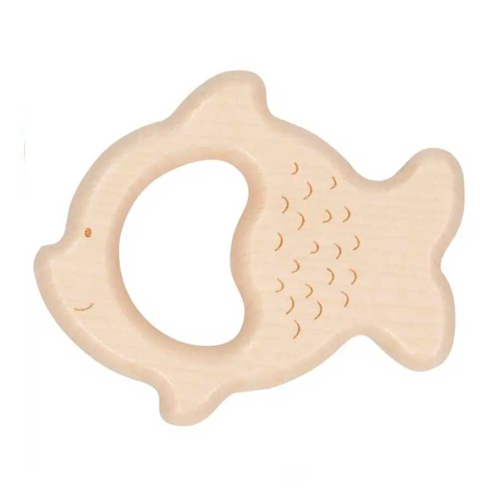 Hochet en bois Goki Poisson