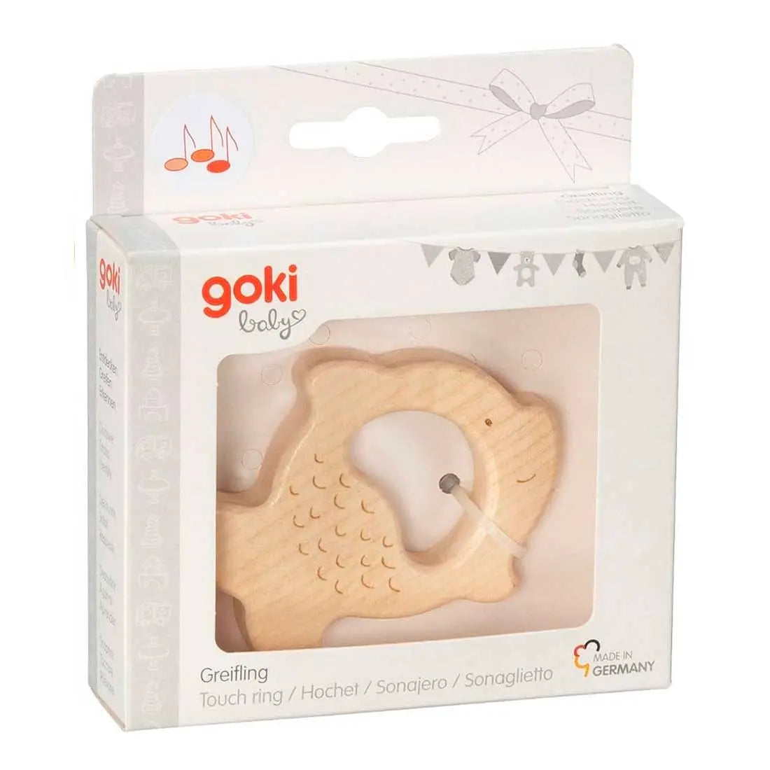 Hochet en bois Goki Poisson