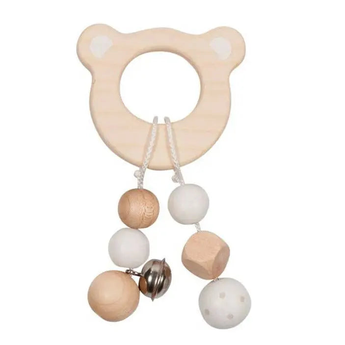 Hochet en bois tête d'ours Goki - Lilinappy