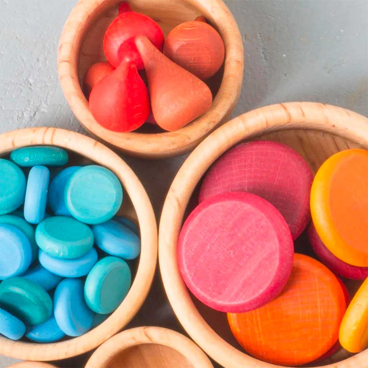 36 pièces colorées Grapat Rainbow