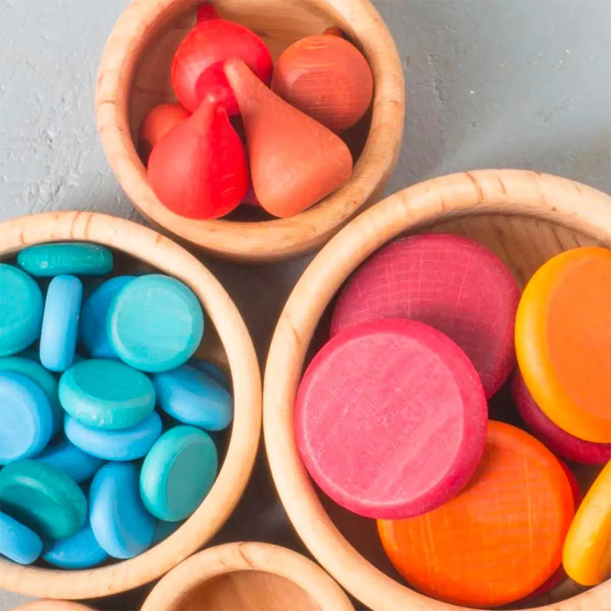 36 pièces colorées Grapat Rainbow