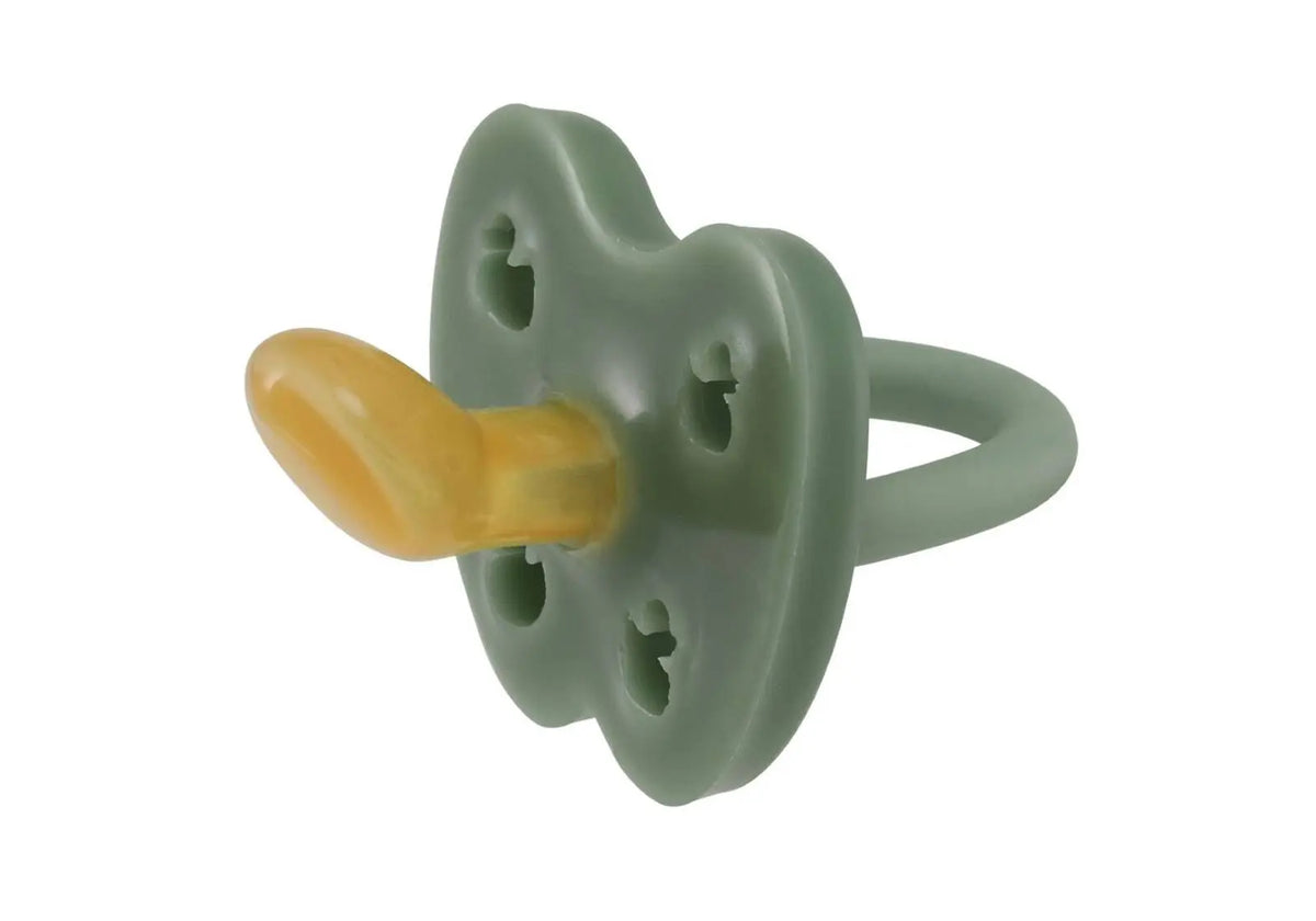Tétine physiologique canard en latex végétal et naturel coloris Green Moss Hevea