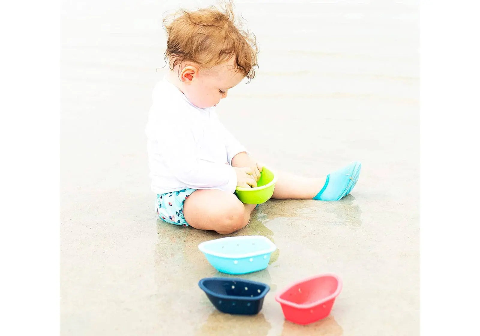 4 bateaux à empiler en résine végétale Green Sprouts green Sprouts