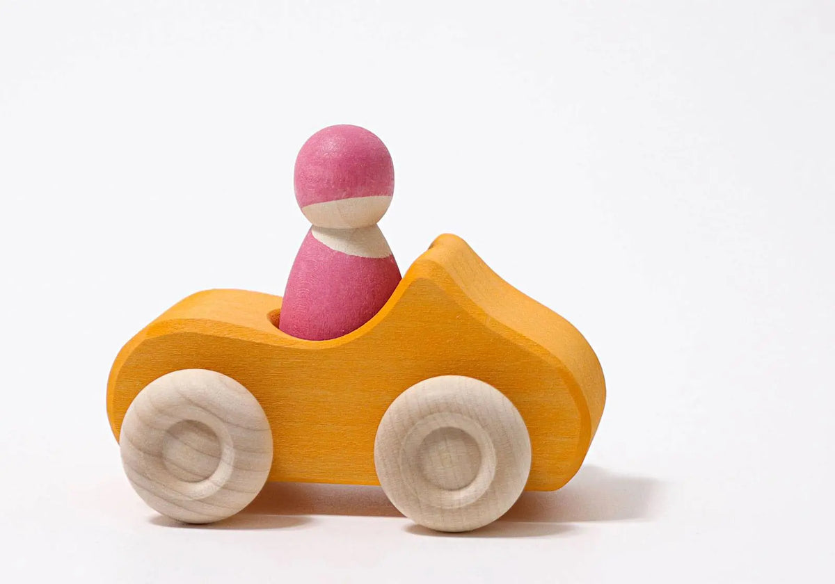 Petite voiture décapotable en bois Grimm's - Orange