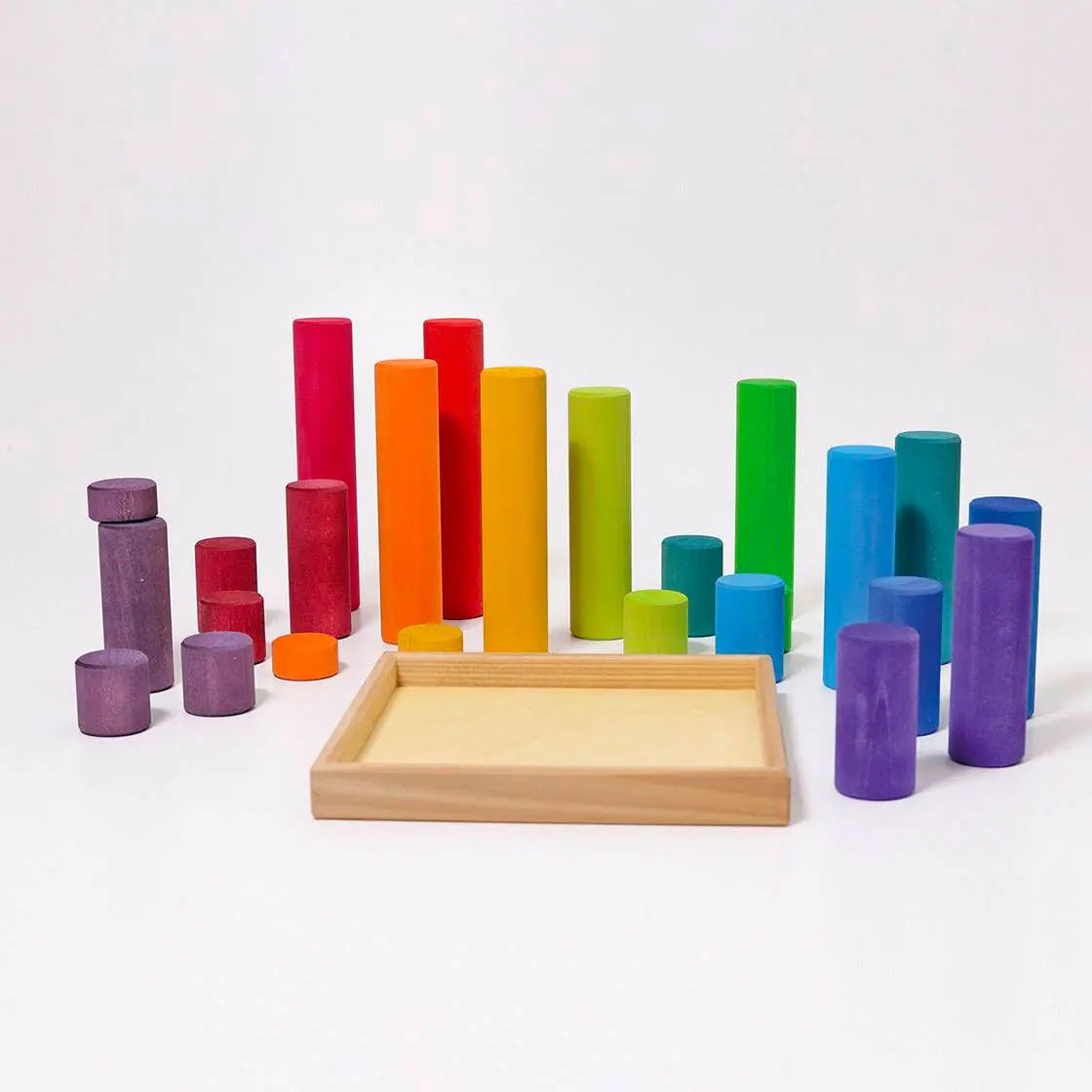 Grands rouleaux de construction en bois Grimm's - Rainbow Grimms