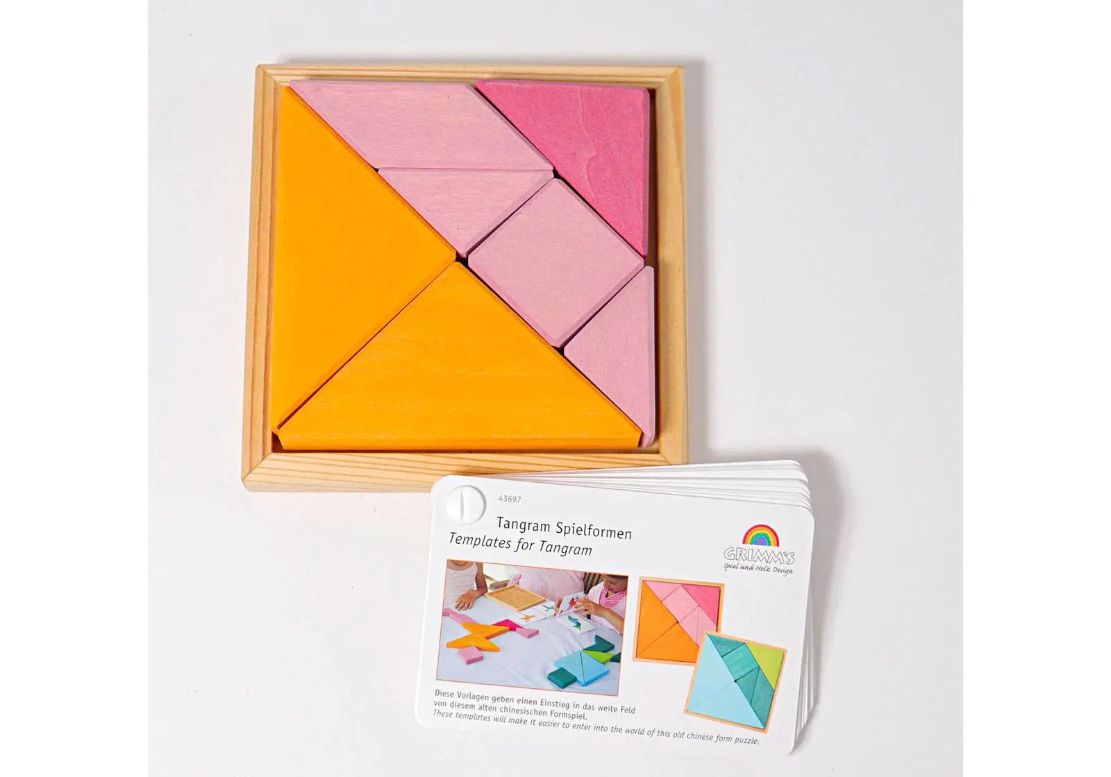 Tangram en bois orange Grimm's Grimms
