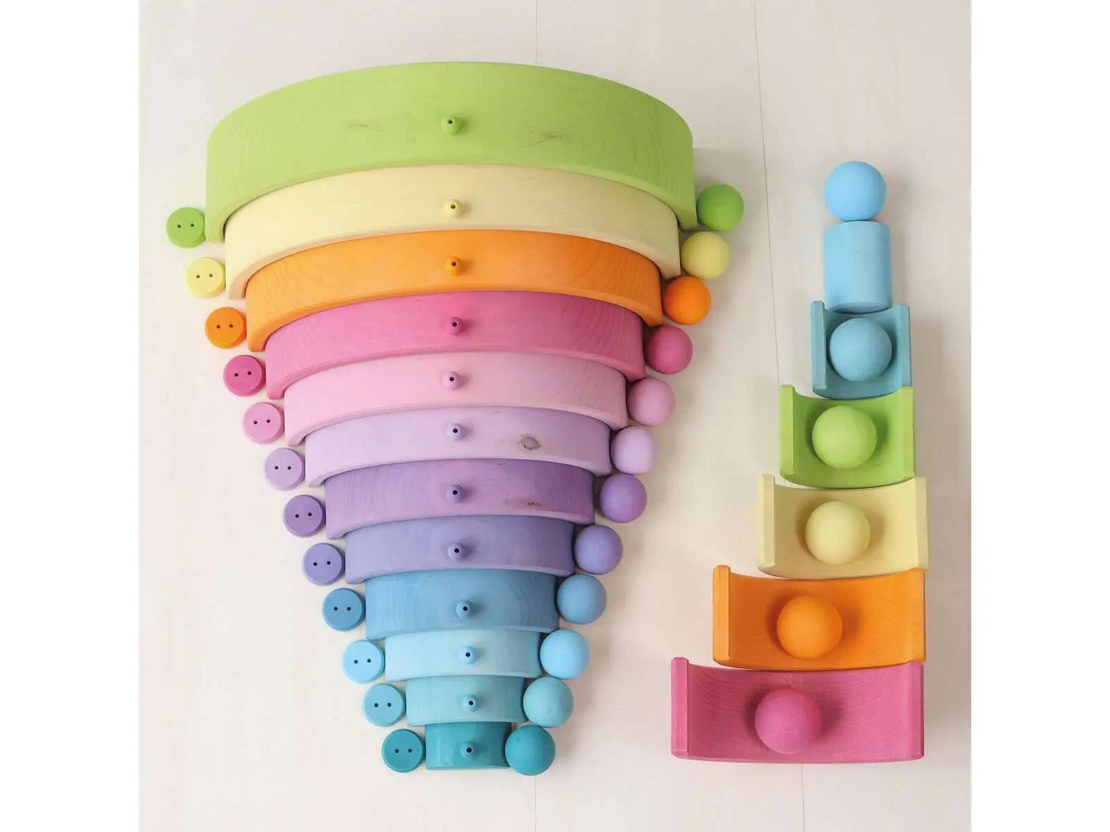 12 petites boules en bois Grimm's - Pastel Grimms