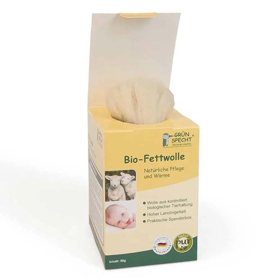 Laine grasse bio pour érythèmes et mamelons – Grünspecht 50g