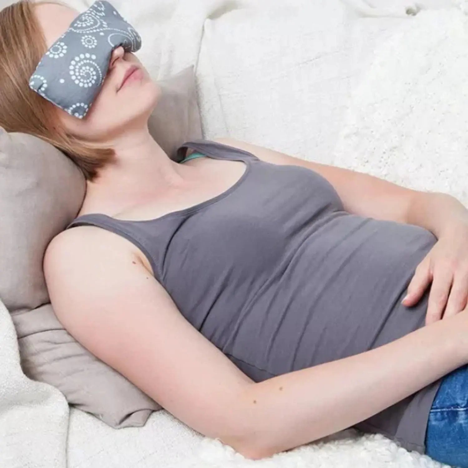 Coussin pour les yeux Grünspecht aux graines de lin bio