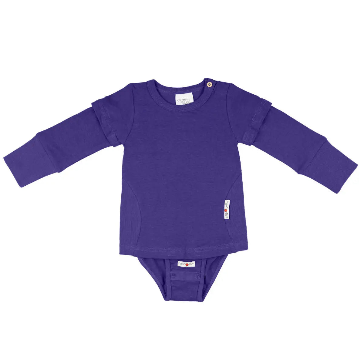 Body bébé évolutif ManyMonths – Blue Purple chanvre bio 4 en 1