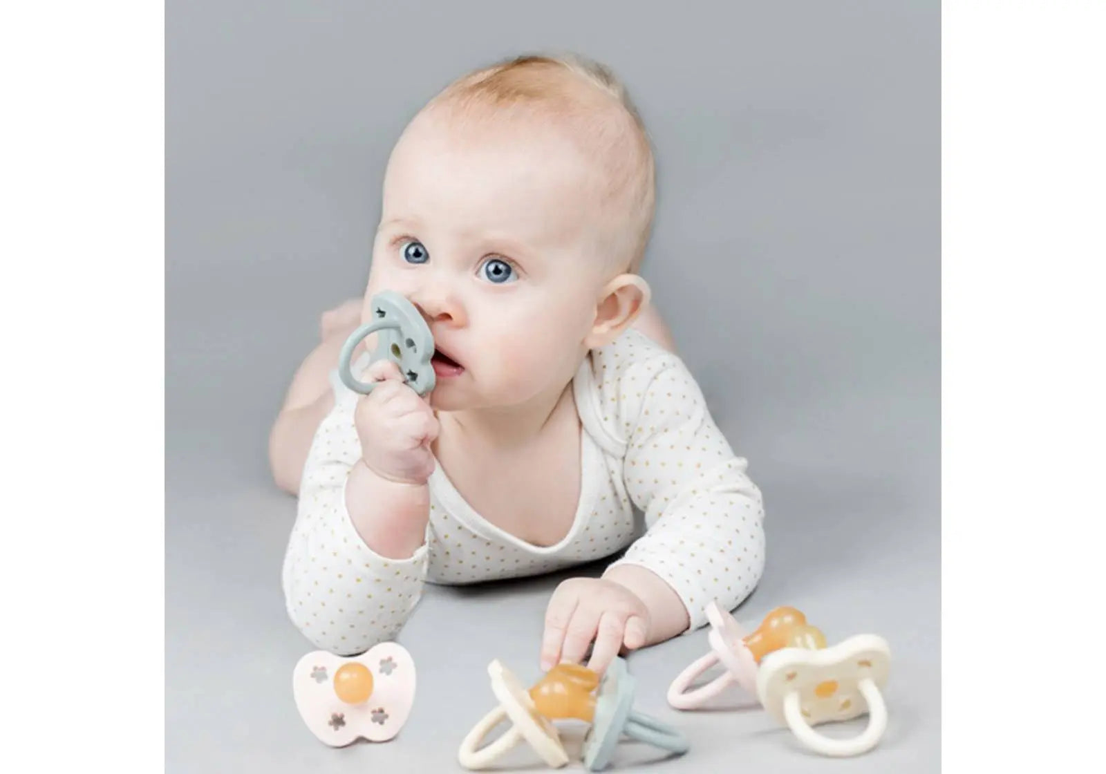 Tétine en caoutchouc naturel Hévéa - Fleurs Powder Pink 0/3 mois - Lilinappy