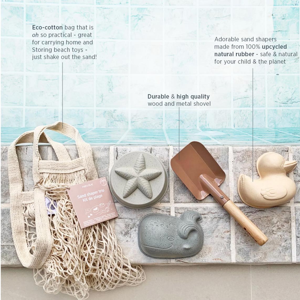 Coffret pour la plage HEVEA en caoutchouc naturel