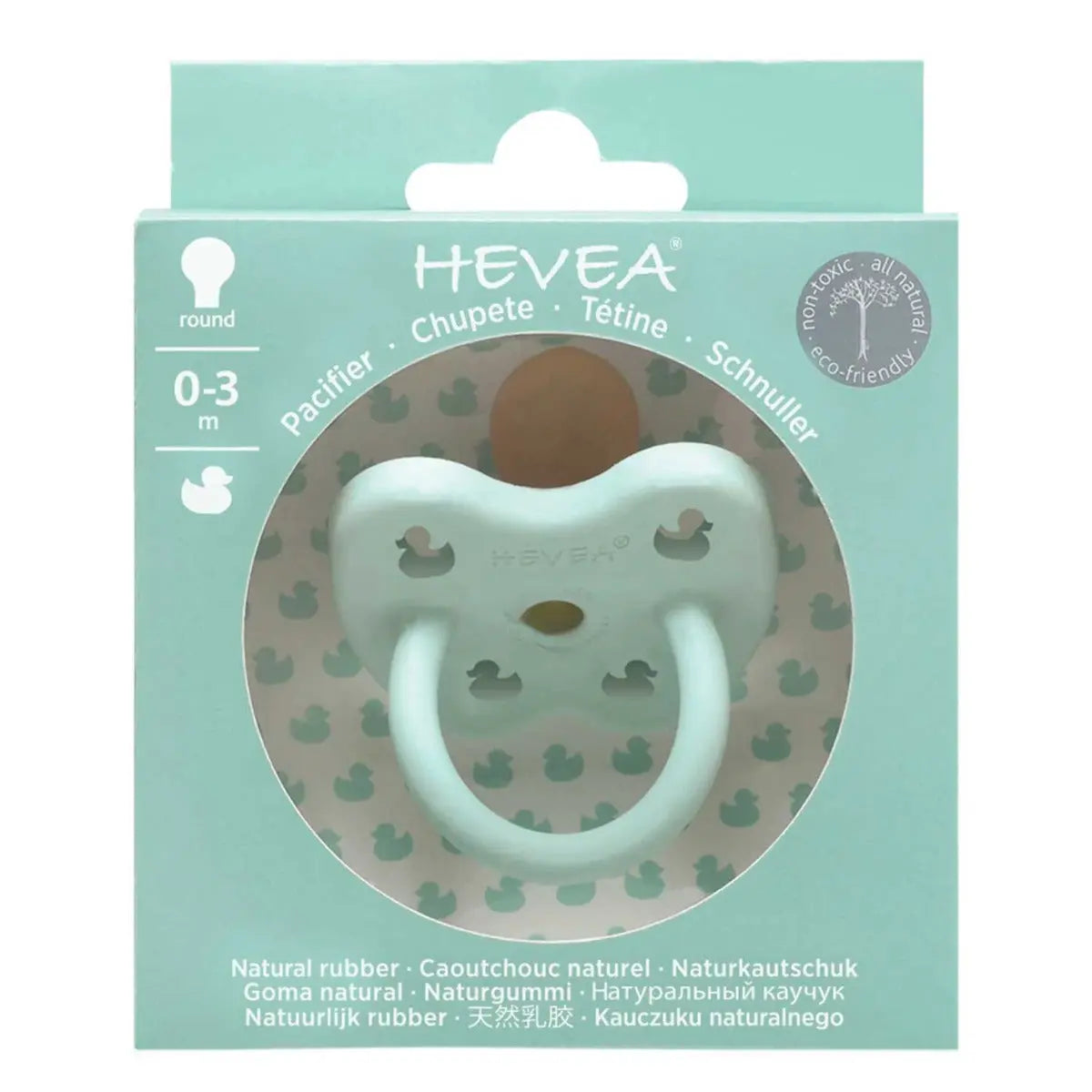 Tétine en caoutchouc naturel Hévéa - Canard Mellow Mint 0/3 mois - Lilinappy