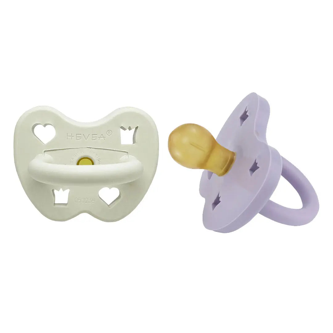 2 tétines en caoutchouc naturel Hévéa - Twilight frost 3/36 mois