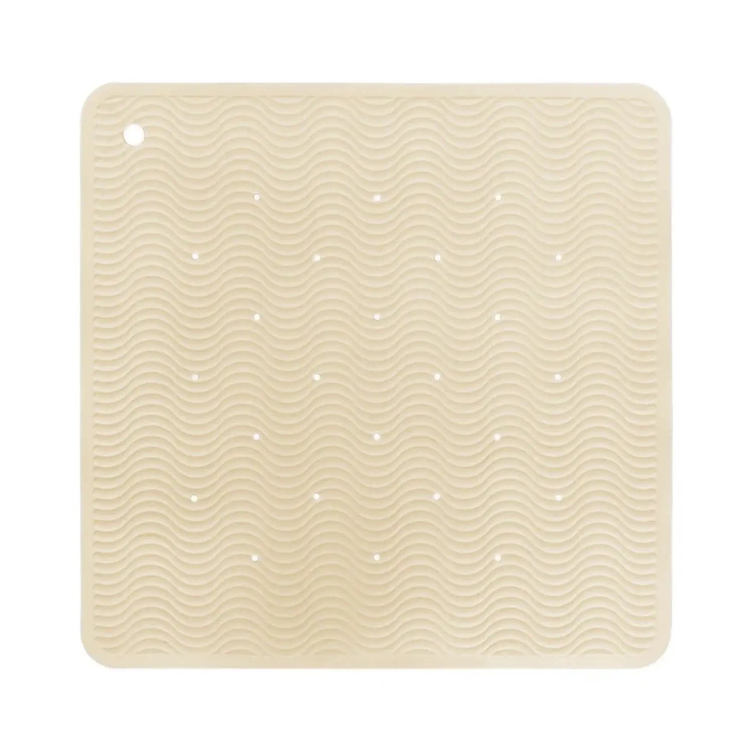 Tapis de bain en caoutchouc Hevea carré 52x52cm - Sable